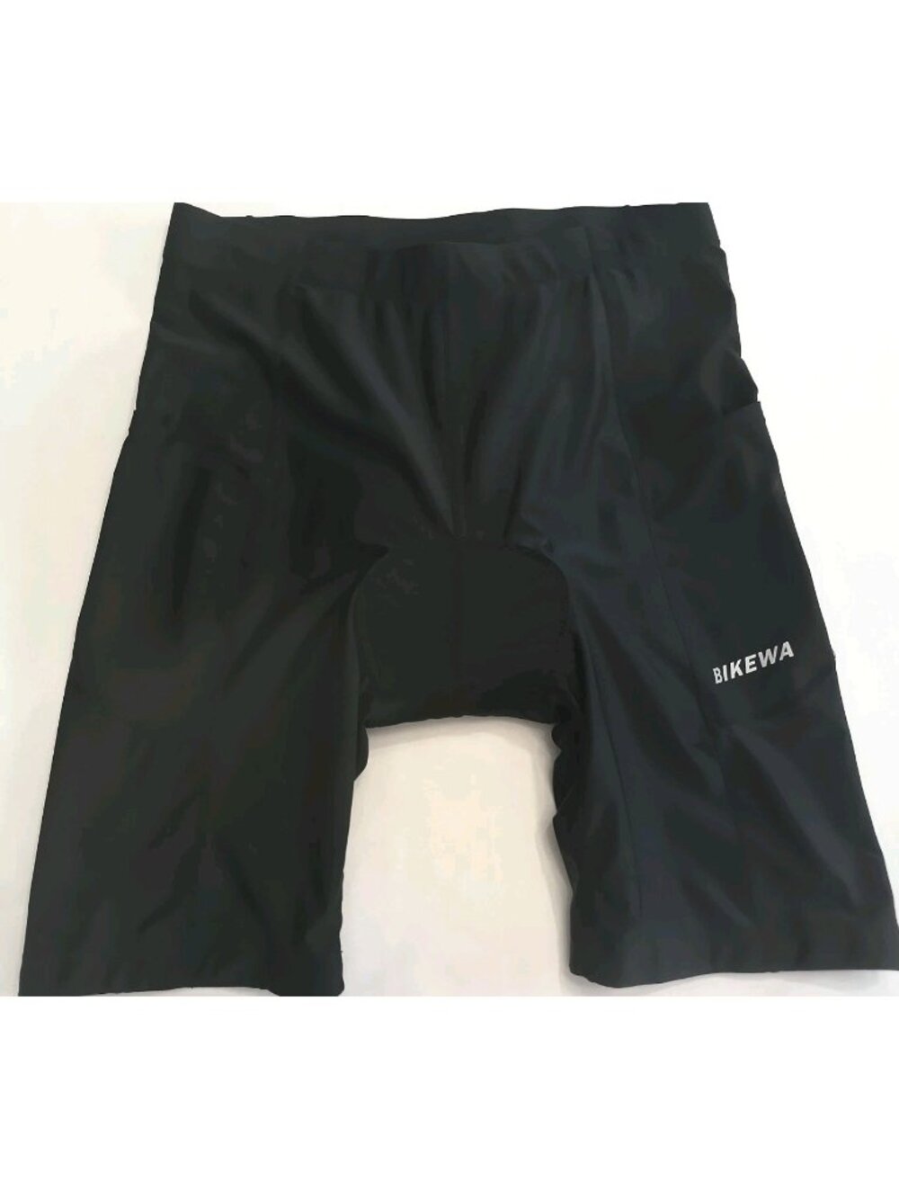 Bikewa Padded Cycling Shorts XXL Black Stretch Leg Grippers Reflective Tape
